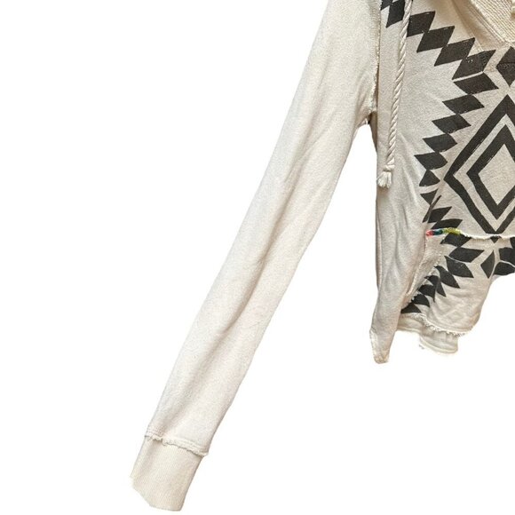 Billabong Long Sleeve Hoodie Pullover Aztec Western Boho Beachy Size S - Picture 5 of 7